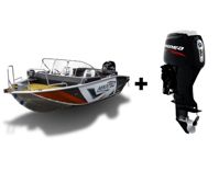 купить Комплект Алюминиевая лодка (катер) Mikatsu (Микатсу) 475 (Z43) Sport + мотор Hidea HDEF60FUEL-T EFI в Москве - фото 