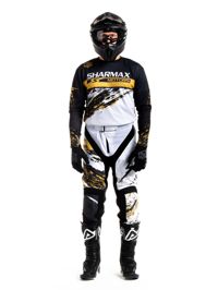 купить Мотоштаны Sharmax Black-gold в Москве - фото 