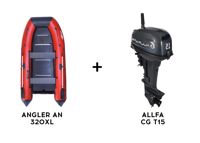 купить Лодка ПВХ ANGLER AN 320XL + 2х-тактный лодочный мотор ALLFA CG T15 в Москве - фото 
