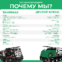 купить Мотобуксировщик SHARMAX S380 1250 HP8 Max (New) в Москве - фото 