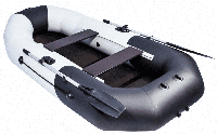 купить Гребная лодка ПВХ ТАЙМЕНЬ N-270 "Комби" серый-чёрный в Москве - фото 