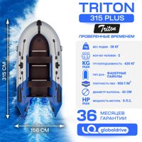 купить Лодка ПВХ ТРИТОН Plus 315 в Москве - фото 