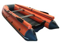 купить Лодка ПВХ ORCA 380 НД с фальшбортом оранжевый/черный в Москве - фото 