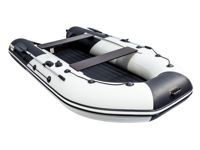 купить Лодка ПВХ РИВЬЕРА 3600 килевое надувное дно "комби" светло-серый/черный в Москве - фото 