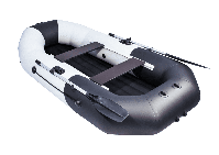 купить Гребная лодка ПВХ ТАЙМЕНЬ N-270 НД серый-чёрный в Москве - фото 