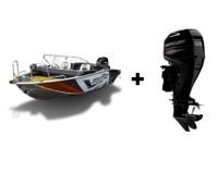 купить Комплект Алюминиевая лодка (катер) Mikatsu (Микатсу) 470 (Z43) Premium + мотор Mercury ME F60 ELPT EFI в Москве - фото 