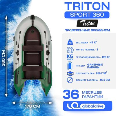 купить Лодка ПВХ ТРИТОН Sport 360 в Москве - фото 