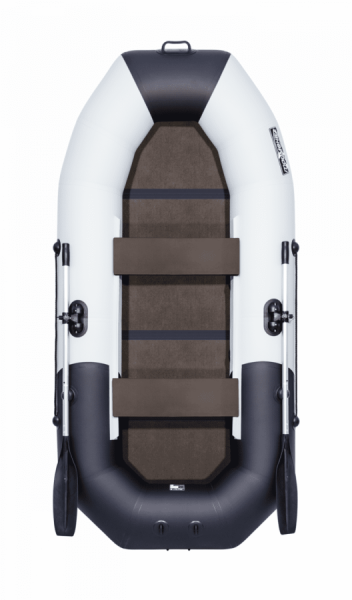 Гребная лодка ПВХ ТАЙМЕНЬ N-270 "Комби" серый-чёрный в Москве