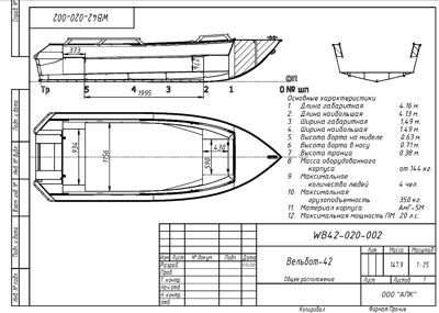 купить Алюминиевая лодка WELLBOAT-42 в Москве - фото 