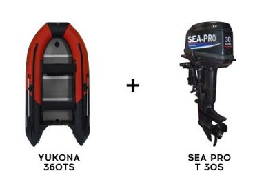 Лодка ПВХ YUKONA 360TS + 2х-тактный лодочный мотор SEA PRO Т 30S в Москве