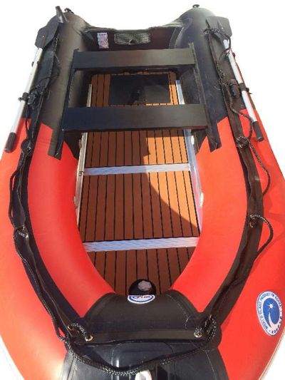 купить Лодка ПВХ STORMLINE Flexiteek 310 (черно-зеленая/красно-черная) в Москве - фото 