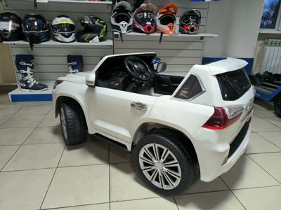 купить ДЕТСКИЙ ЭЛЕКТРОМОБИЛЬ LEXUS LX 570 ULTRA NEW Белый в Москве - фото 