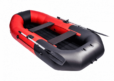 купить Гребная лодка ПВХ ТАЙМЕНЬ N-270 НД красно-чёрный в Москве - фото 