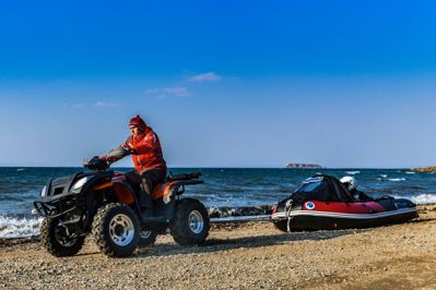 купить Лодка ПВХ STORMLINE Heavy Duty AL 380 + 2х-тактный лодочный мотор TOHATSU M 25 S в Москве - фото 