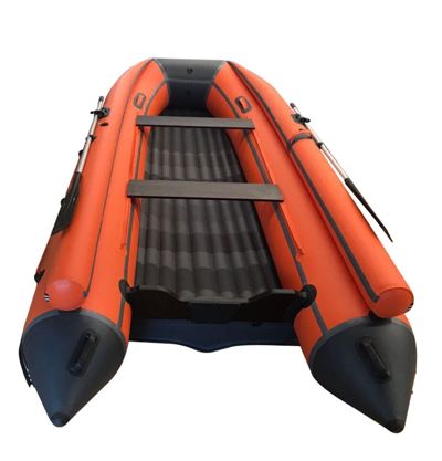 купить Лодка ПВХ ORCA 380 НД с фальшбортом оранжевый/черный в Москве - фото 
