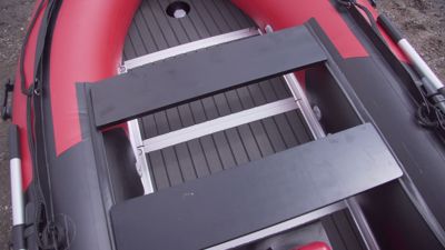 купить Лодка ПВХ STORMLINE Flexiteek 360 (черно-зеленая/красно-черная) в Москве - фото 