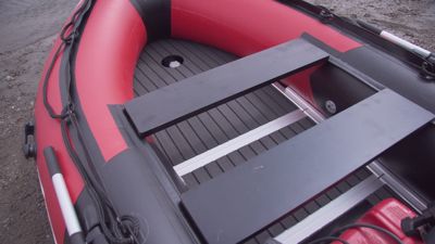 купить Лодка ПВХ STORMLINE Flexiteek 360 (черно-зеленая/красно-черная) в Москве - фото 