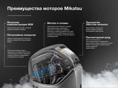 купить 2х-тактный лодочный мотор MIKATSU M15FHL (2024) в Москве - фото 