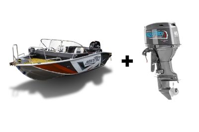 купить Комплект Алюминиевая лодка (катер) Mikatsu (Микатсу) 470 (Z43) Sport + мотор Mikatsu MF40FEL-T-EFI в Москве - фото 