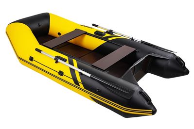 купить Лодка ПВХ БРОНЯ 280 СК Жёлтый - чёрный в Москве - фото 
