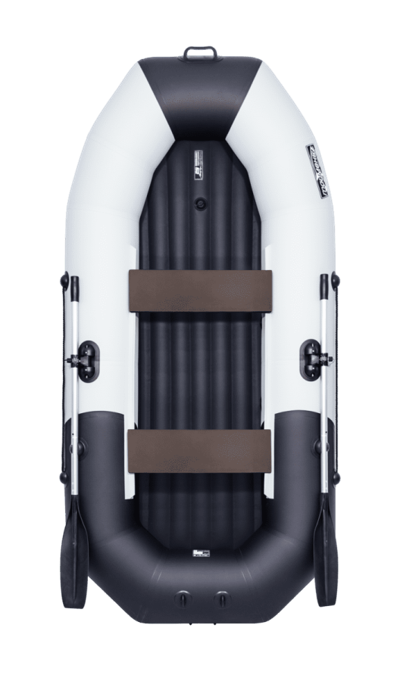 купить Гребная лодка ПВХ ТАЙМЕНЬ N-270 НД серый-чёрный в Москве - фото 