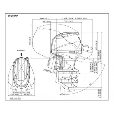 купить 4х-тактный лодочный мотор SUZUKI DF 200 AP X в Москве - фото 