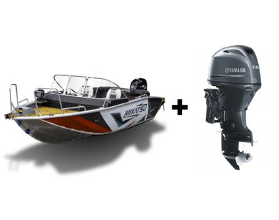 купить Комплект Алюминиевая лодка (катер) Mikatsu (Микатсу) 475 (Z43) Standard + мотор Yamaha F60FETL в Москве - фото 