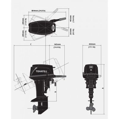 купить 2х-тактный лодочный мотор TOHATSU M 25 S в Москве - фото 
