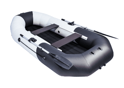 купить Гребная лодка ПВХ ТАЙМЕНЬ N-270 НД серый-чёрный в Москве - фото 