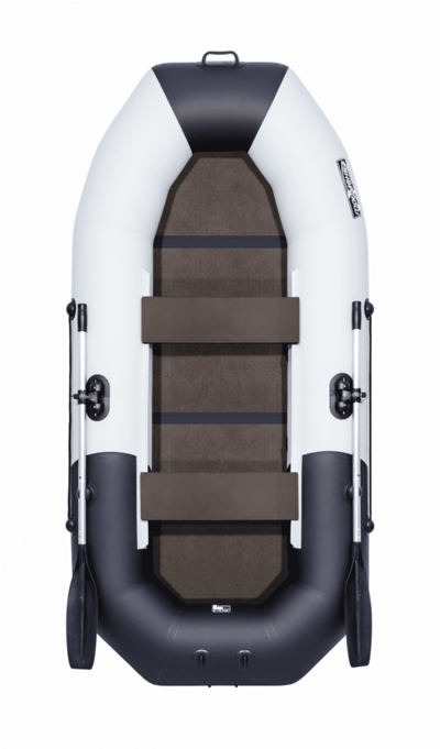 купить Гребная лодка ПВХ ТАЙМЕНЬ N-270 "Комби" серый-чёрный в Москве - фото 