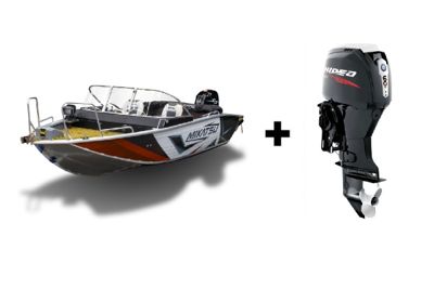 Комплект Алюминиевая лодка (катер) Mikatsu (Микатсу) 470 (Z43) Premium + мотор Hidea HDEF60FUEL-T EFI в Москве