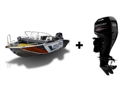 купить Комплект Алюминиевая лодка (катер) Mikatsu (Микатсу) 470 (Z43) Premium + мотор Mercury ME F60 ELPT EFI в Москве - фото 