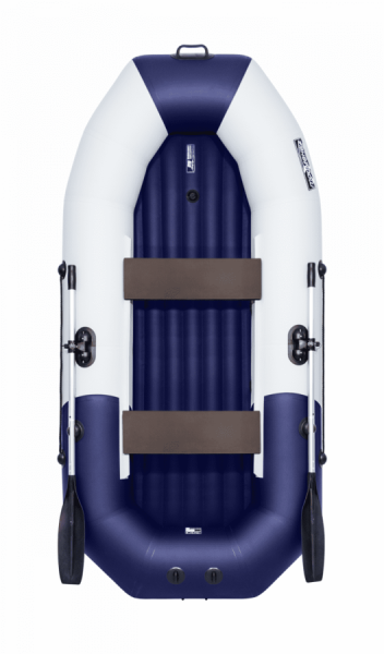 Гребная лодка ПВХ ТАЙМЕНЬ N-270 НД серый-синий в Москве